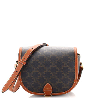 Celine Folco Bag Triomphe Coated Canvas Medium