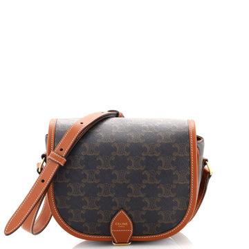 Celine Folco Bag Triomphe Coated Canvas Medium