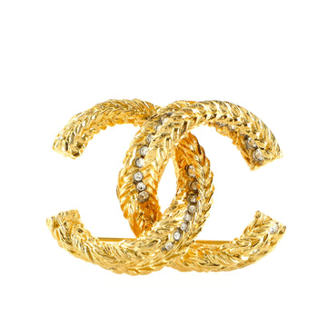 Chanel CC Brooch Metal with Crystals