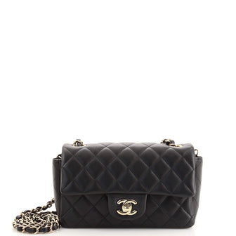 Chanel Classic Single Flap Bag Quilted Lambskin Mini