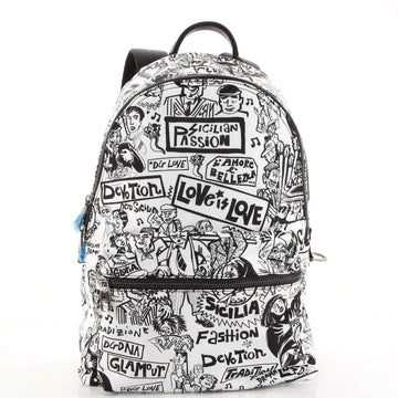Dolce & Gabbana Illustrated Backpack Printed Nylon