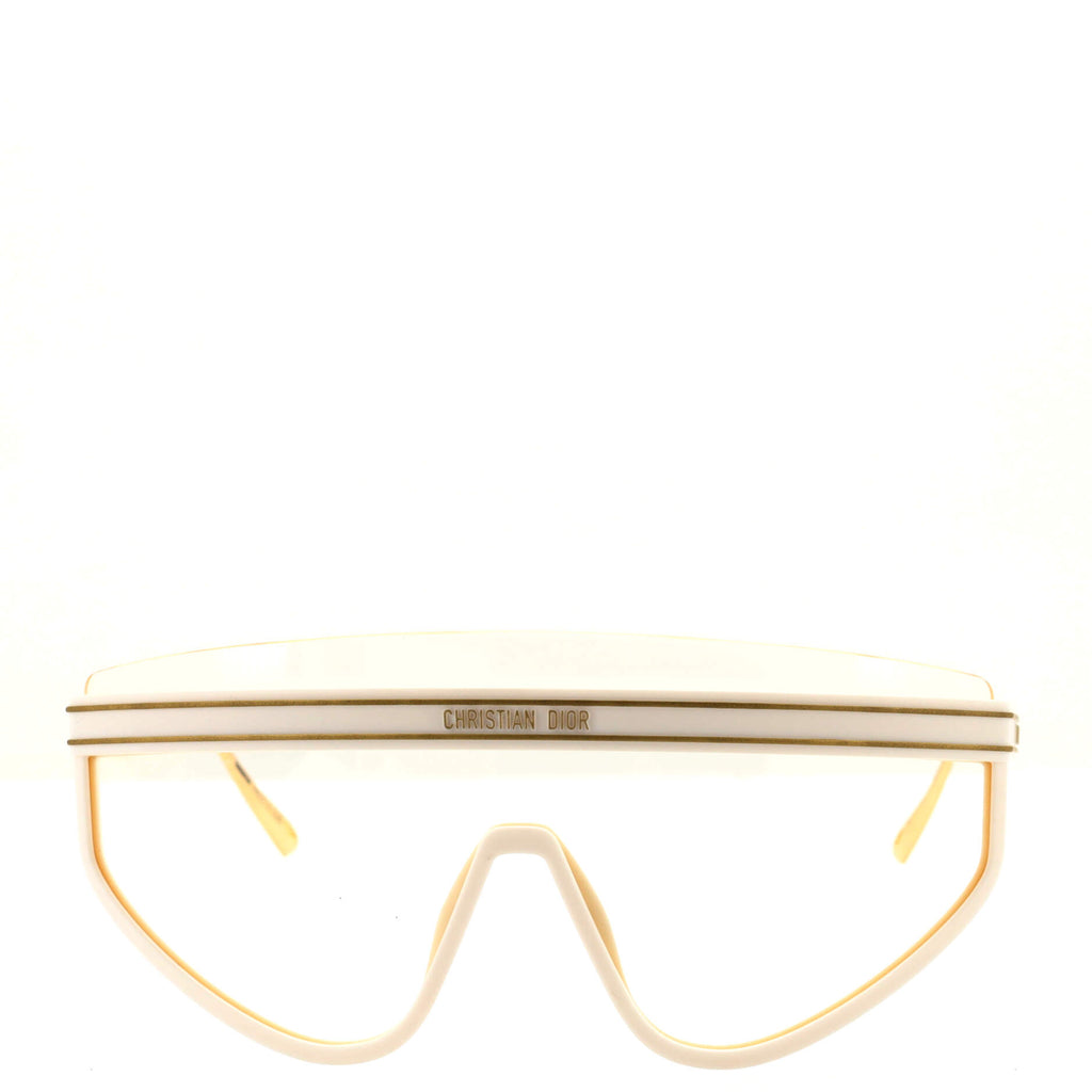 Christian Dior White and Gold Shield Sunglasses Dior Women main image 3
