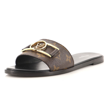 Louis Vuitton Women's Lock It Mules Monogram Canvas