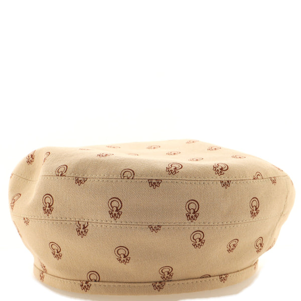 Hermes Saint Honore Cliquetis Beret Hat Printed Denim XL 166041 display picture 1