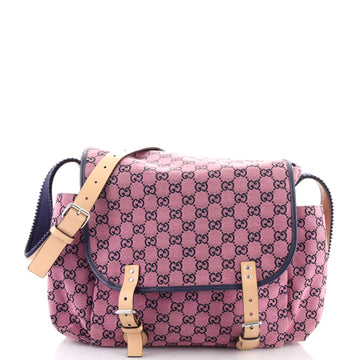 Gucci Diaper Flap Bag GG Canvas