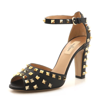 Valentino Women's Rockstud Peep Toe Pumps Leather