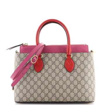 Gucci Linea A Convertible Tote GG Coated Canvas Small