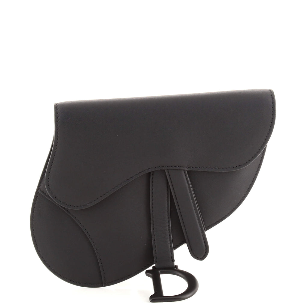 Christian Dior Ultra Matte Saddle Belt Bag Leather Black 1661231 display picture 1