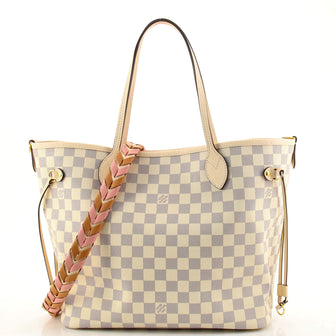 Louis Vuitton Neverfull NM Tote Damier with Braided Detail MM