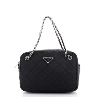 Prada Camera Bag Quilted Tessuto Small