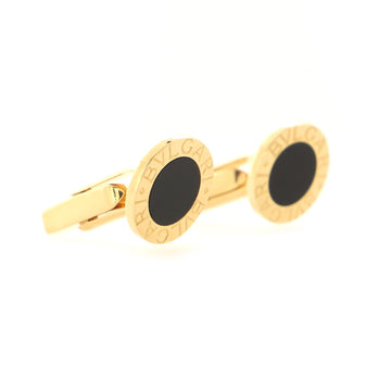 Bvlgari Bvlgari Cufflinks 18K Yellow Gold with Onyx