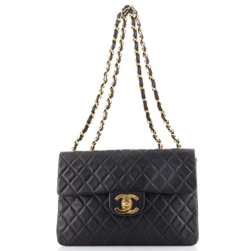 Chanel Vintage Classic Single Flap Bag Quilted Lambskin Maxi