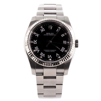 Oyster Perpetual Datejust Automatic Watch Stainless Steel and White Gold with Diamond Markers 36