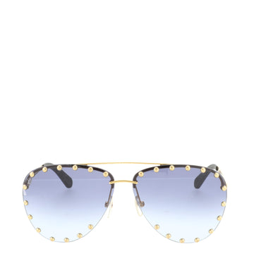 Louis Vuitton The Party Aviator Sunglasses Studded Metal
