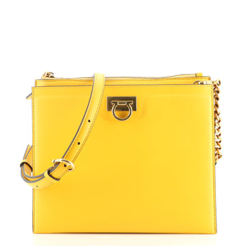 Salvatore Ferragamo Gancini Trio Crossbody Bag Leather Medium