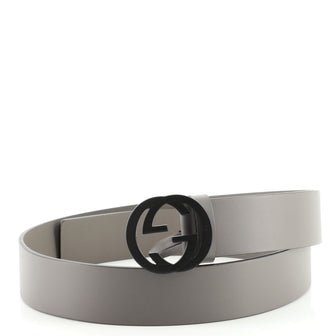 Gucci Interlocking G Belt Leather Wide
