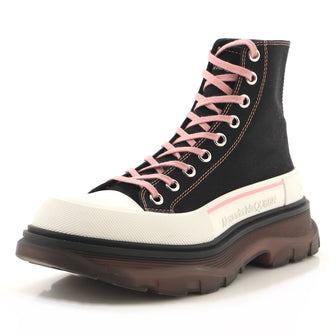Alexander McQueen Women's Slick Platform Boots Canvas