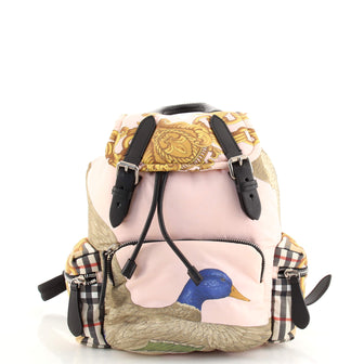 Burberry Rucksack Backpack Printed Nylon Medium