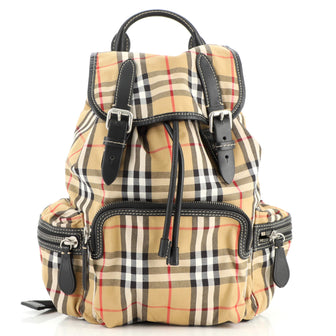 Burberry Rucksack Backpack Vintage Check Nylon Medium