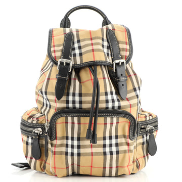 Burberry Rucksack Backpack Vintage Check Nylon Medium