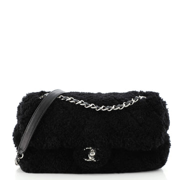 Chanel CC Chain Flap Bag Quilted Terry Cloth Medium
