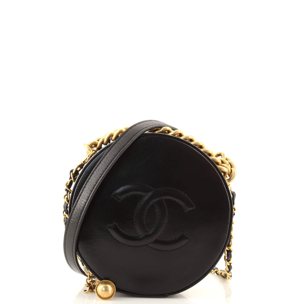 Chanel Round as Earth Crossbody Bag Glazed Calfskin at 1stDibs
