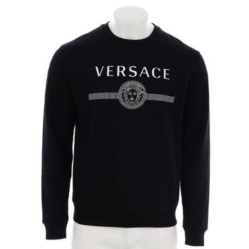 Versace Men's Logo Crewneck Sweatshirt Cotton