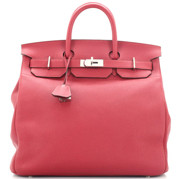 Hermes HAC Birkin Bag Red Togo with Palladium Hardware 40