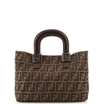 Fendi Vintage FF Handle Tote Zucca Canvas Small