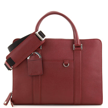 Bvlgari Bvlgari Zip Briefcase Leather