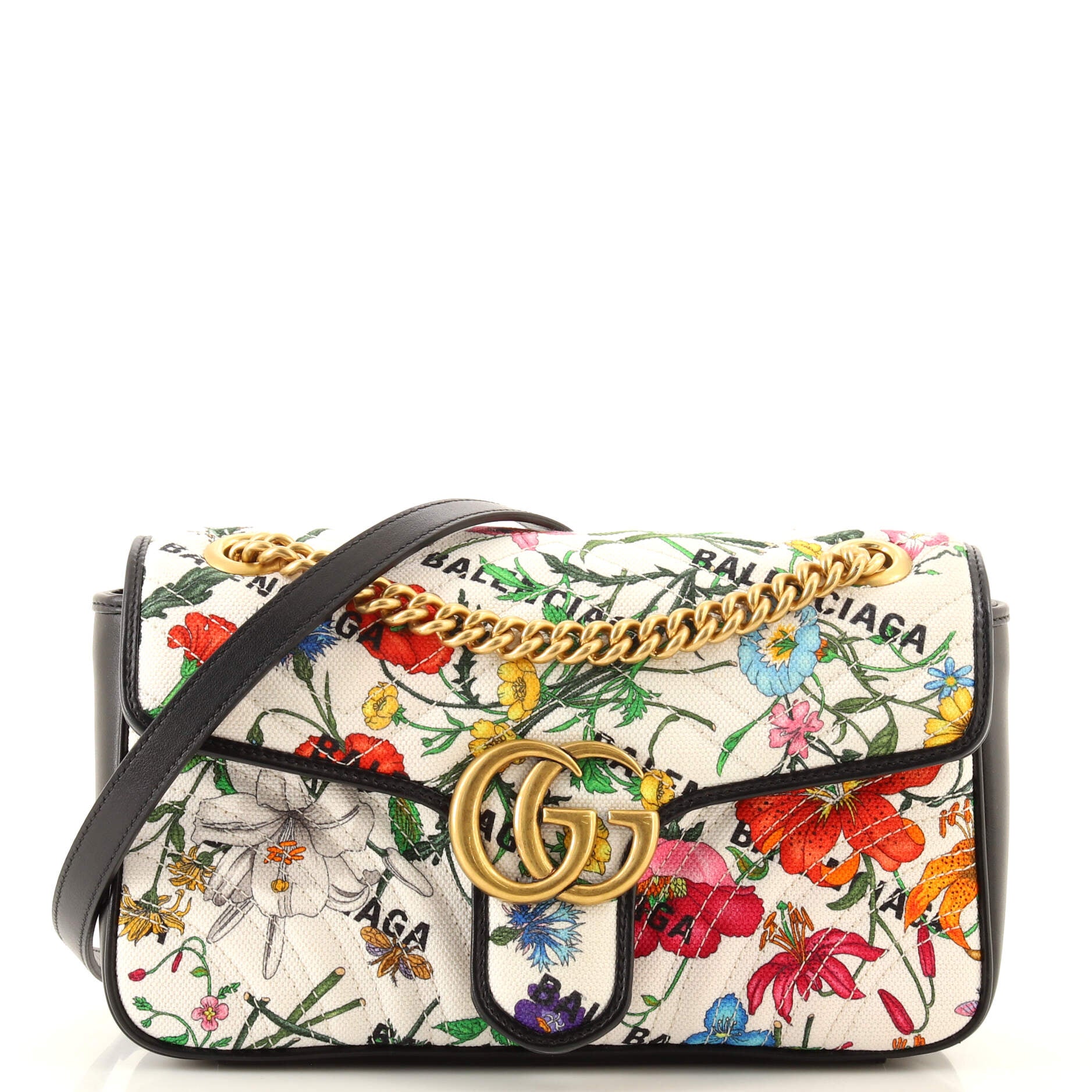 『rhm プロフィール必読』美品 GUCCI BALENCIAGA Gucci x Balenciaga The Hacker Project GG Marmont Flap Bag