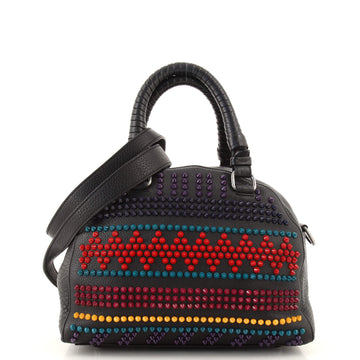 Christian Louboutin Panettone Convertible Satchel Spiked Leather Small