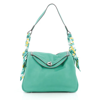 Hermes Lindy Handbag Swift 30 Green