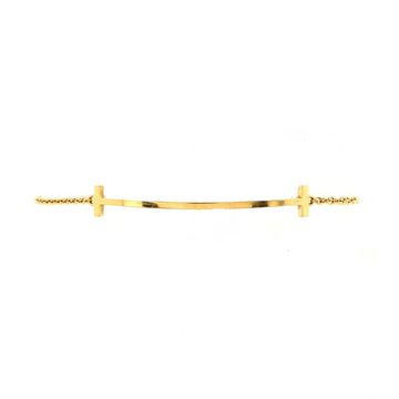 Tiffany & Co. T Smile Chain Bracelet 18K Yellow Gold Medium