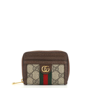Gucci Ophidia Zip Card Case Wallet GG Coated Canvas