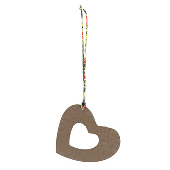 Hermes Petit H Heart Bag Charm Leather
