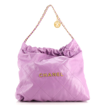 Chanel 22 Chain Hobo Quilted Calfskin Medium