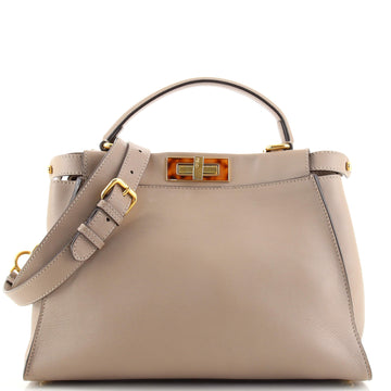 Fendi Peekaboo Bag Leather with Tortoise Detail Regular