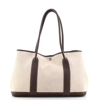 Hermes Garden Party Tote Toile and Leather 36