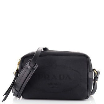 Prada Logo Camera Bag Canvas Small