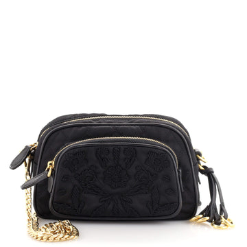 Prada Corsaire Convertible Belt Bag Embroidered Quilted Tessuto