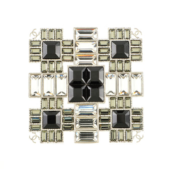 Chanel Square Brooch Crystals and Metal XL