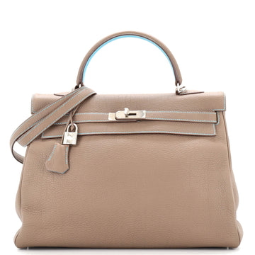 Hermes Eclat Kelly Handbag Togo with Palladium Hardware 35