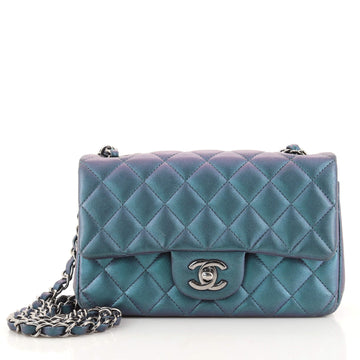 Chanel Classic Single Flap Bag Quilted Iridescent Lambskin Mini