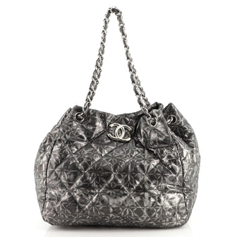 Chanel Rock in Moscow Accordion Tote Quilted Printed Nylon Medium