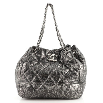 Chanel Rock in Moscow Accordion Tote Quilted Printed Nylon Medium