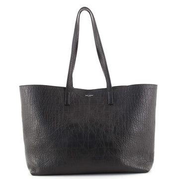 Saint Laurent Shopper Tote Crocodile Embossed Leather Large