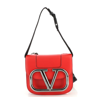 Valentino Supervee Convertible Satchel Leather Small