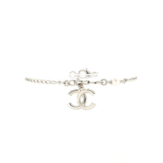 Chanel CC Chain Bracelet Metal with Faux Pearl