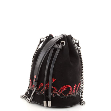 Christian Louboutin Marie Jane Bucket Bag Embellished Suede
